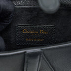 DIOR MINI SADDLE BAG CALFSKIN BLACK GHW