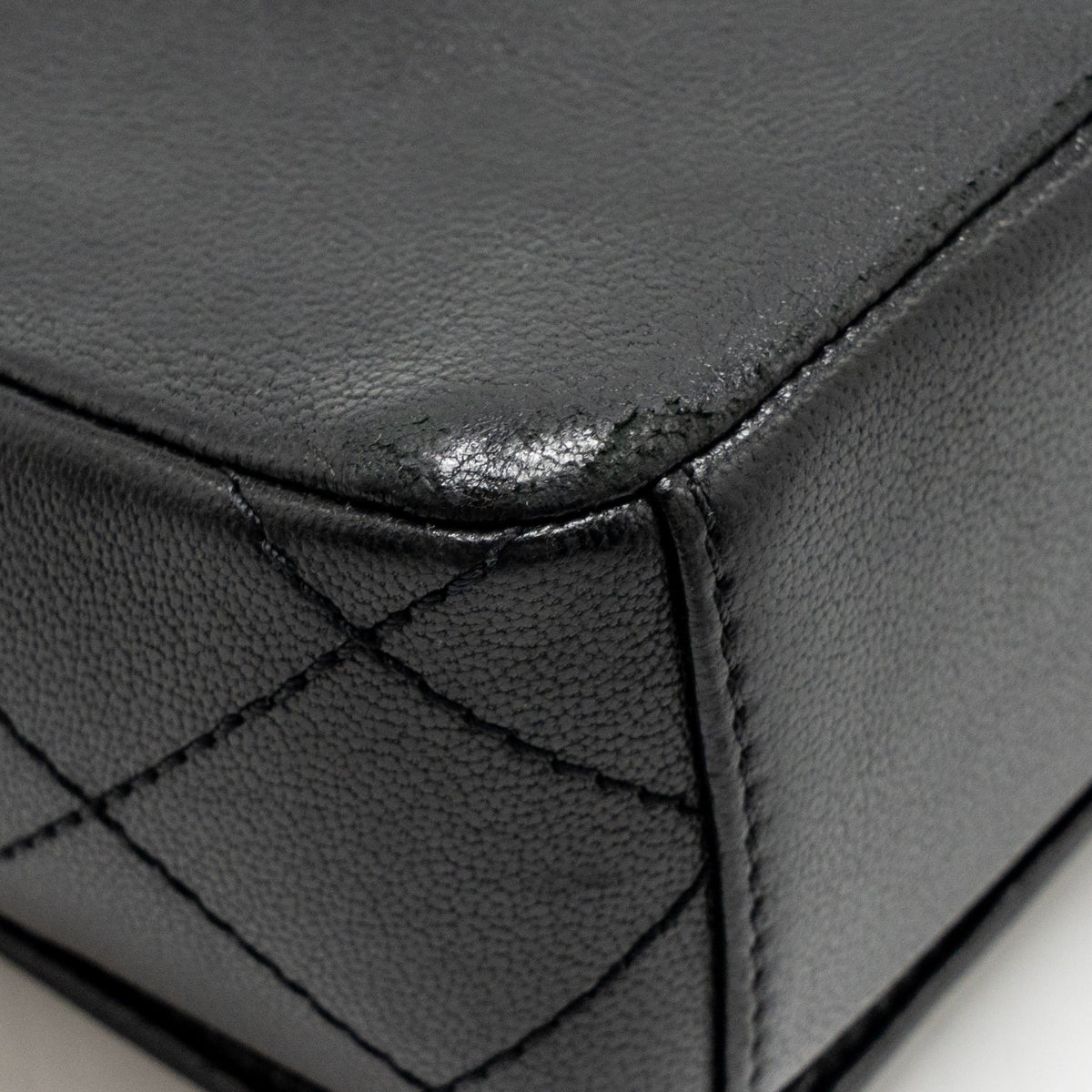 Chanel Mademoiselle Enamel Flap Bag Shiny Sheepskin Black GHW
