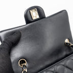 CHANEL MINI RECTANGULAR FLAP BAG LAMBSKIN BLACK LGHW