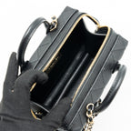 CHANEL 22B TOP HANDLE SMALL VANITY CASE CALFSKIN BLACK GHW(MICROCHIP)