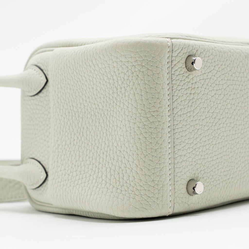Hermes Mini Lindy Clemence Gris Neve SHW