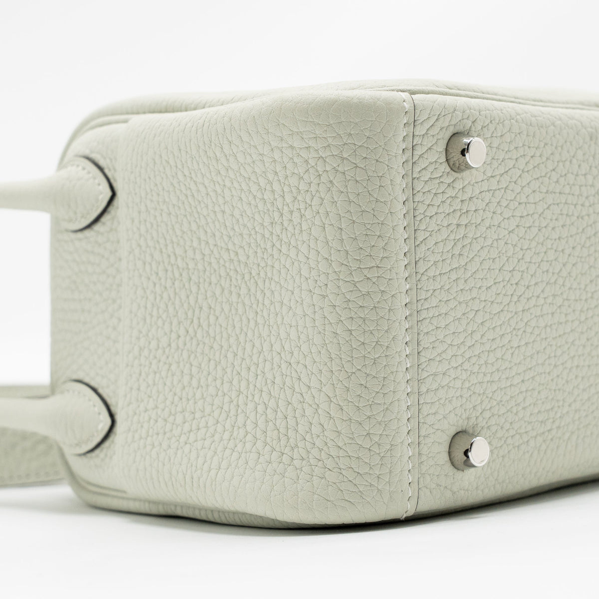 Hermes Mini Lindy Clemence Gris Neve SHW