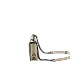 Dior Medium Diorama Flap Bag Calfskin Studded White with Black Hardware