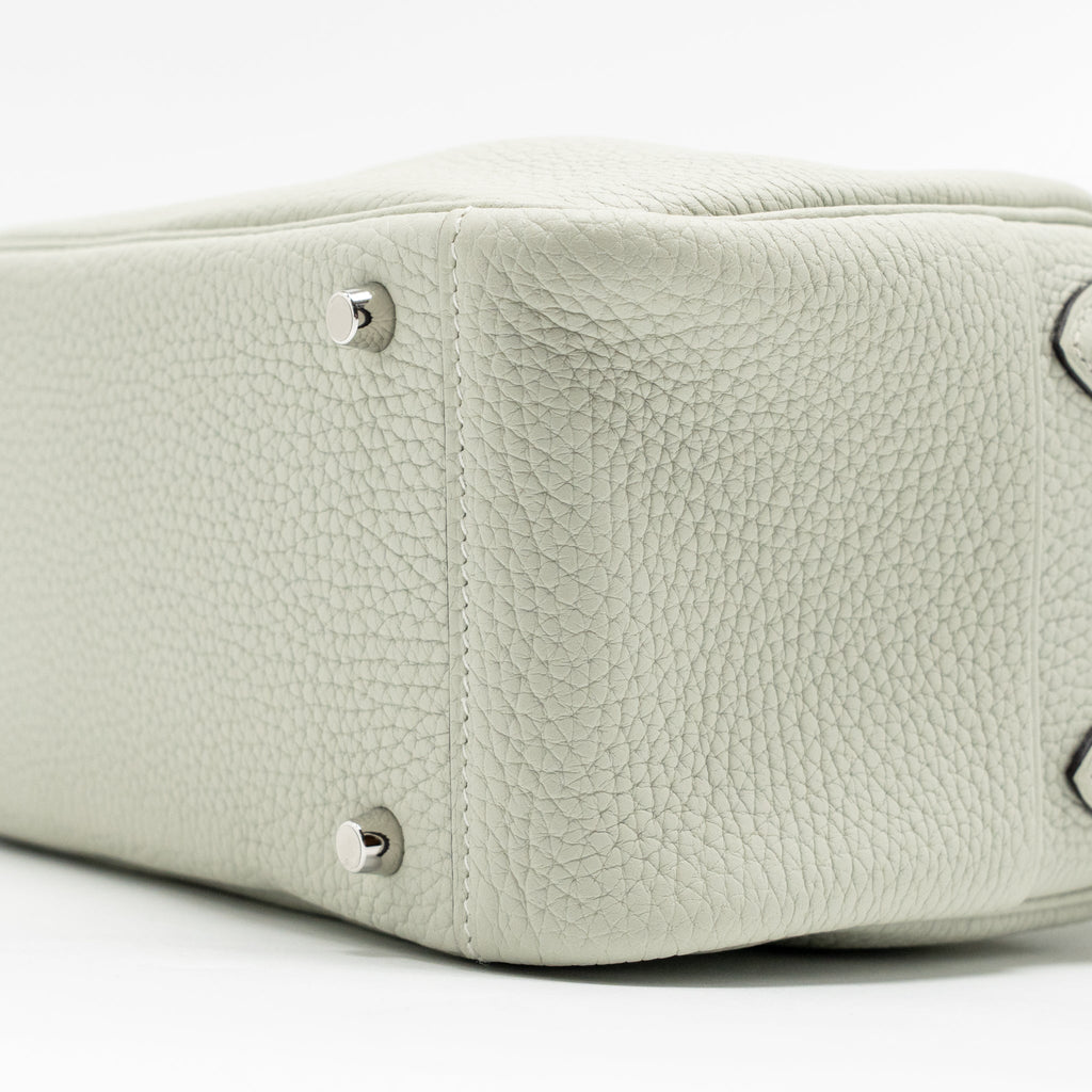 Hermes Mini Lindy Clemence Gris Neve SHW
