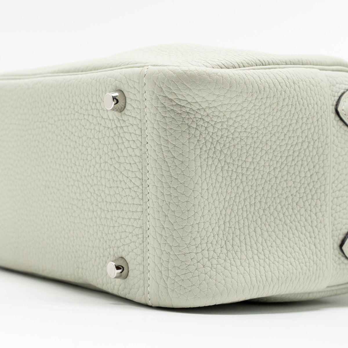 Hermes Mini Lindy Clemence Gris Neve SHW