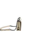Dior Medium Diorama Flap Bag Calfskin Studded White with Black Hardware