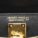 Hermes touch Mini Kelly II madame / alligator mississippiensis black GHW