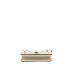 Dior Medium Diorama Flap Bag Calfskin Studded White with Black Hardware