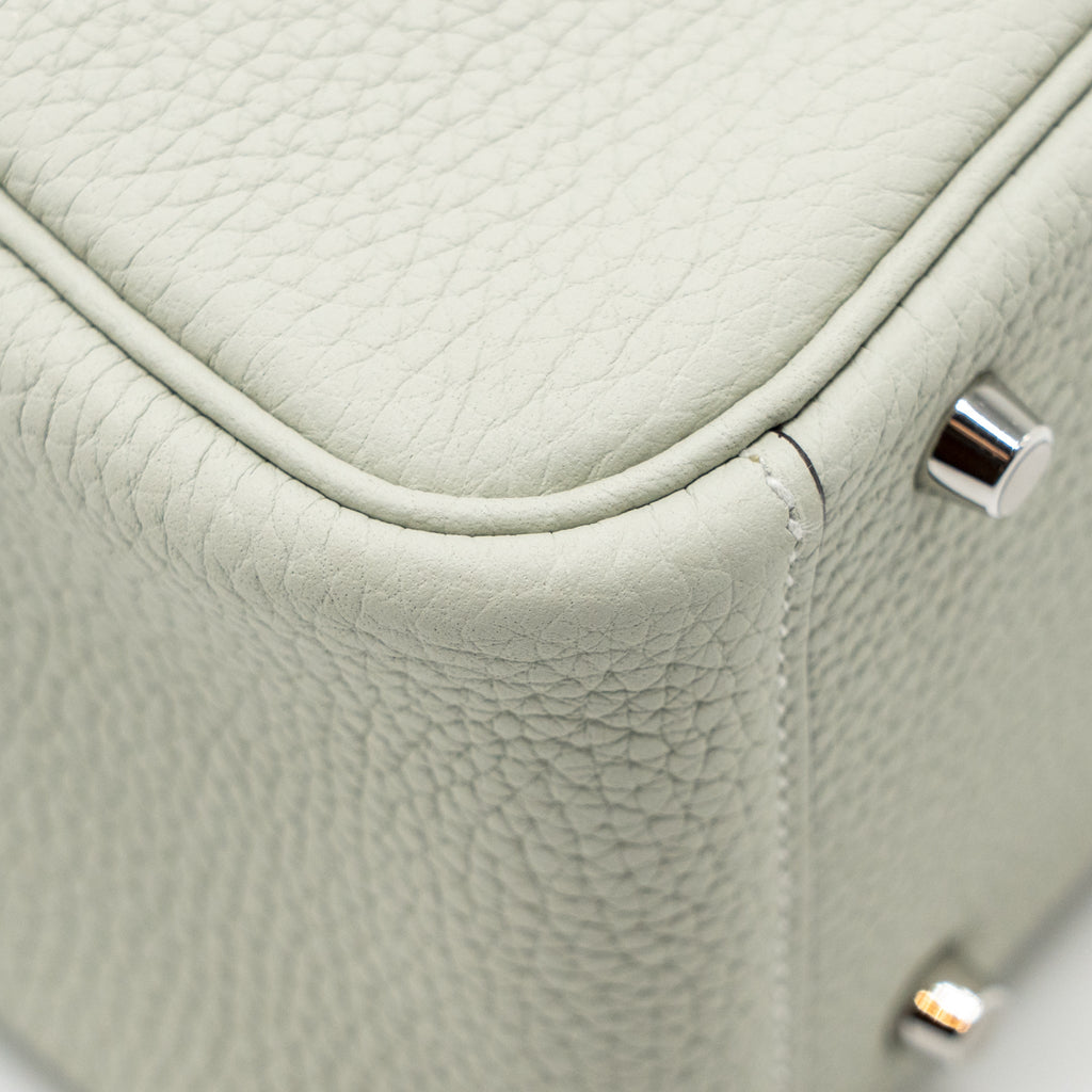 Hermes Mini Lindy Clemence Gris Neve SHW