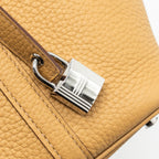 Hermes Picotin 18 Lock Bag Clemence 4B Biscuit SHW