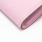 HERMES KELLY LONG WALLET EPSOM MAUVE SYLVESTRE / JAUNE CITRON SHW