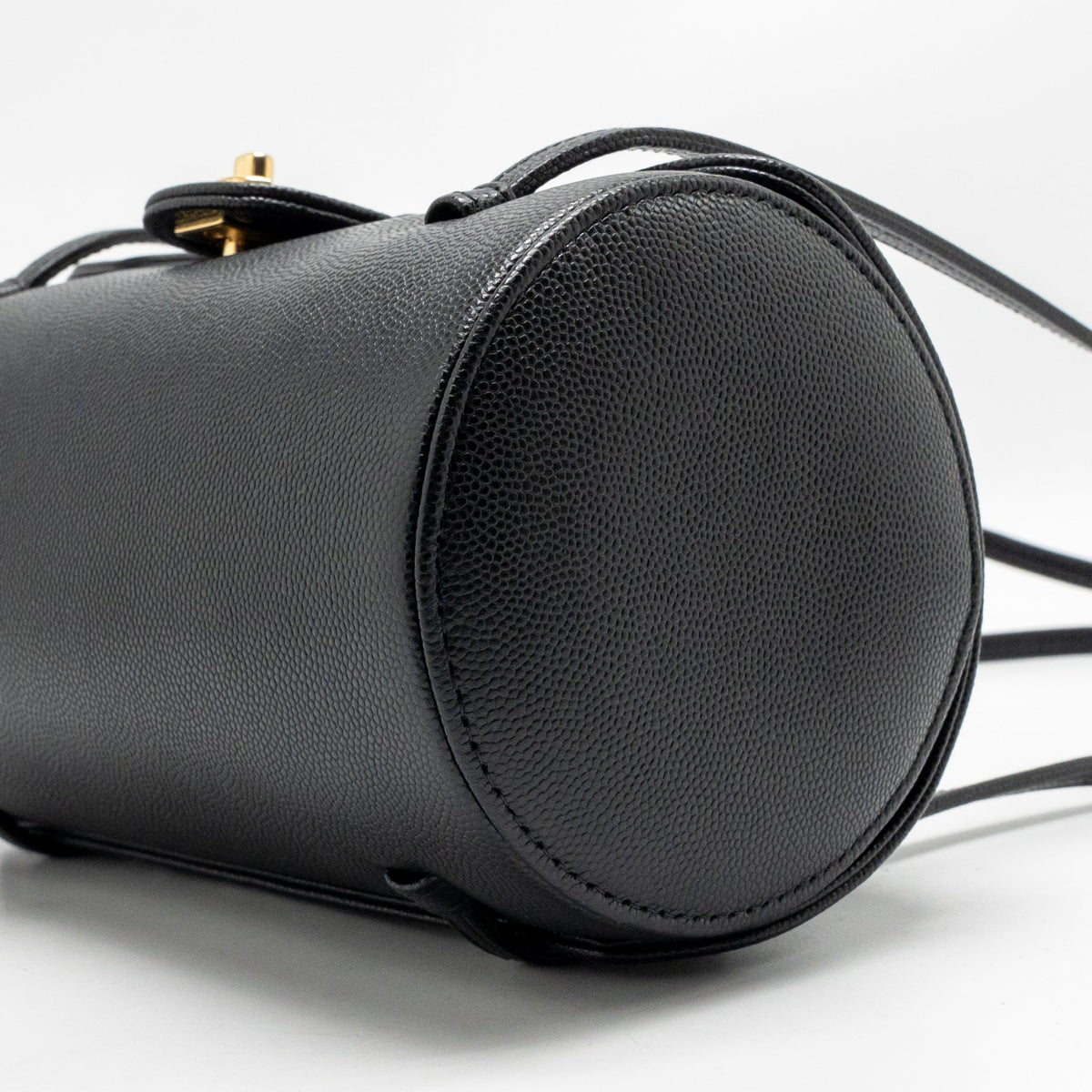 Chanel Small Preppy Bowling Bag Caviar Black GHW (Microchip)