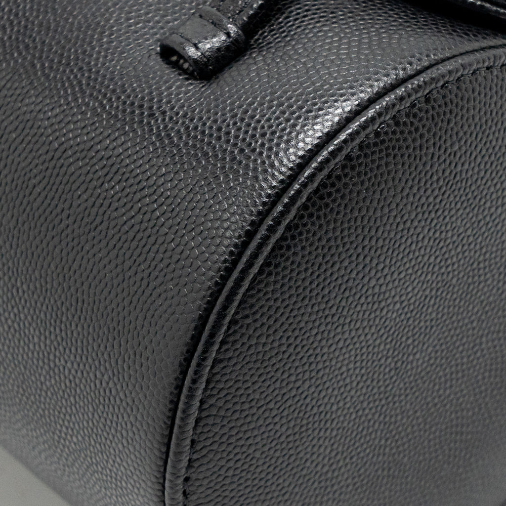 Chanel Small Preppy Bowling Bag Caviar Black GHW (Microchip)