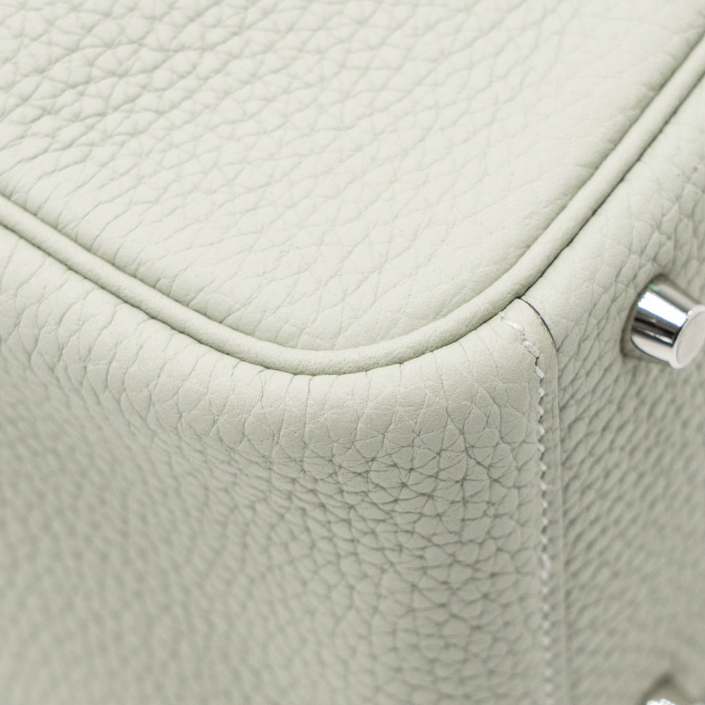 Hermes Mini Lindy Clemence Gris Neve SHW