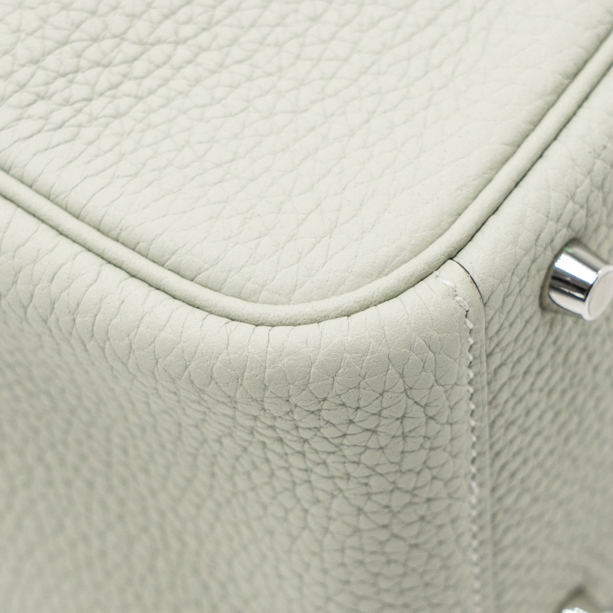 Hermes Mini Lindy Clemence Gris Neve SHW