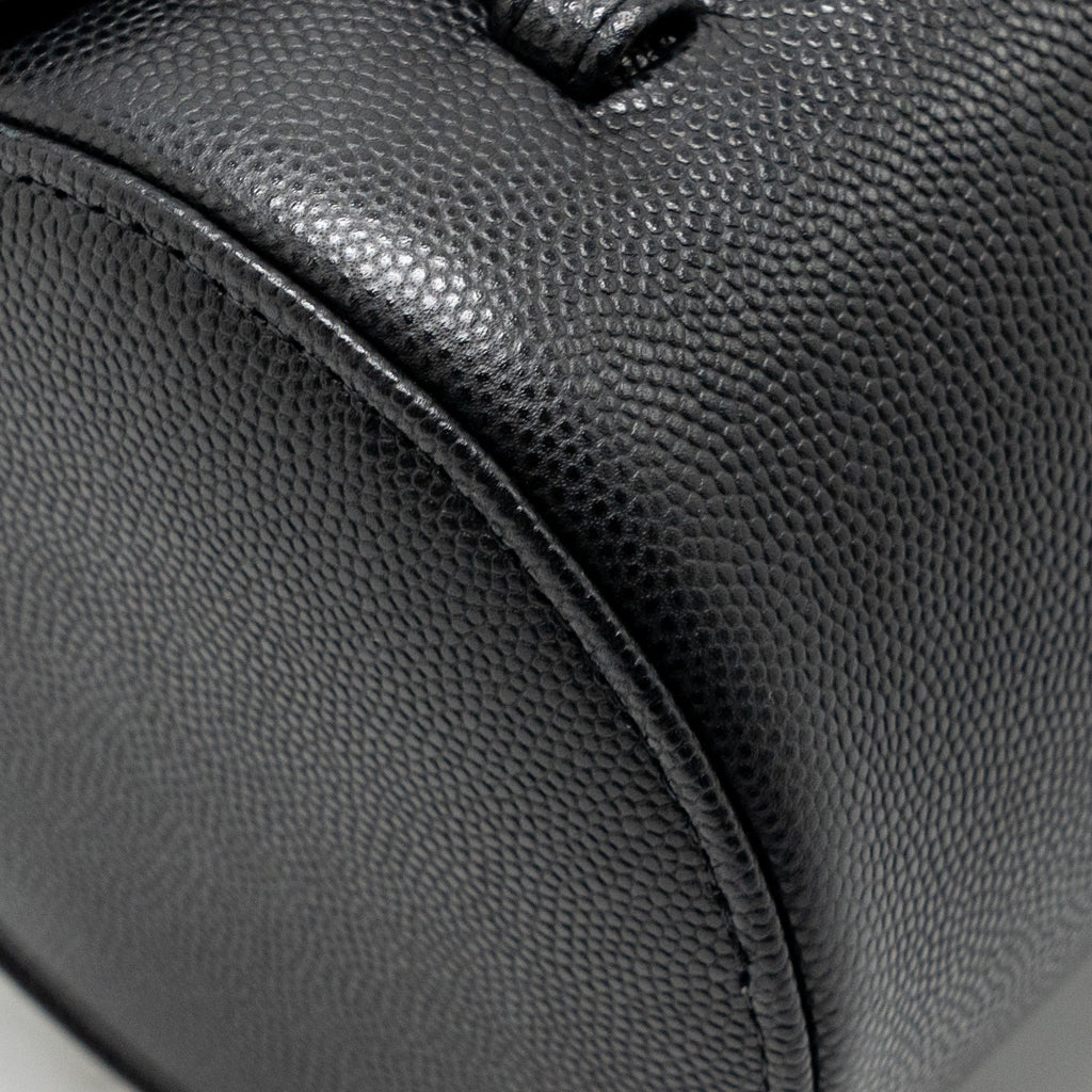 Chanel Small Preppy Bowling Bag Caviar Black GHW (Microchip)