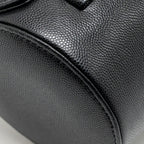 Chanel Small Preppy Bowling Bag Caviar Black GHW (Microchip)