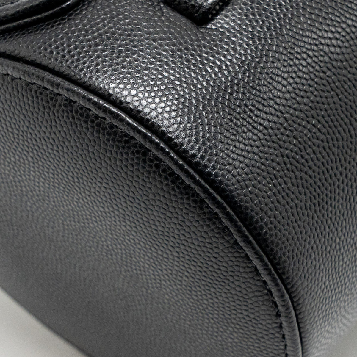 Chanel Small Preppy Bowling Bag Caviar Black GHW (Microchip)