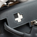 HERMES KELLY DOLE PICTO EPSOM GRIS MISTY/BLACK/VERT FIZZ/ALEZAN SHW