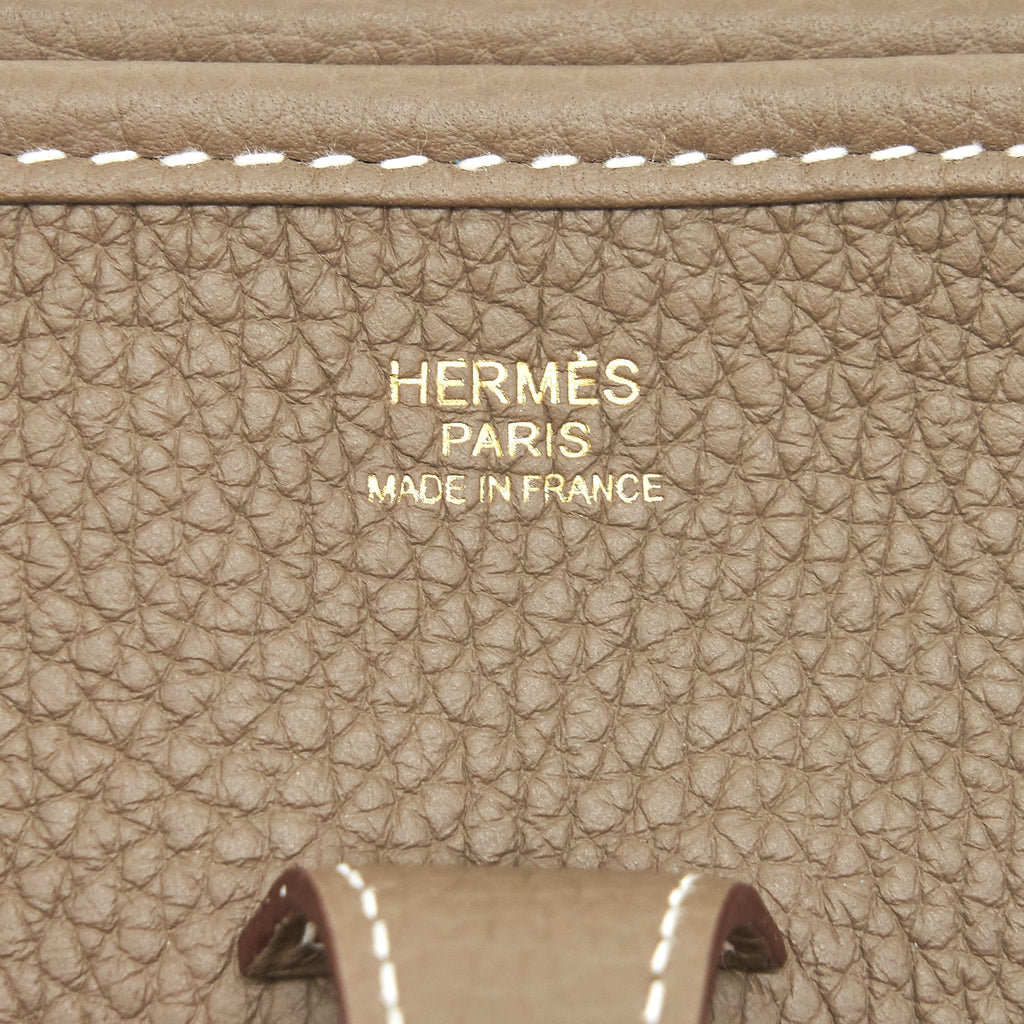 Hermes Evelyne 29 Bag Clemence Etoupe GHW
