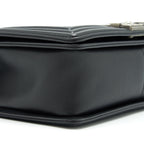 CHANEL MEDIUM BOY CALFSKIN BLACK RUTHENIUM HARDWARE