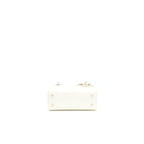 DIOR LIZARD MINI LADY DIOR BAG WHITE LGHW