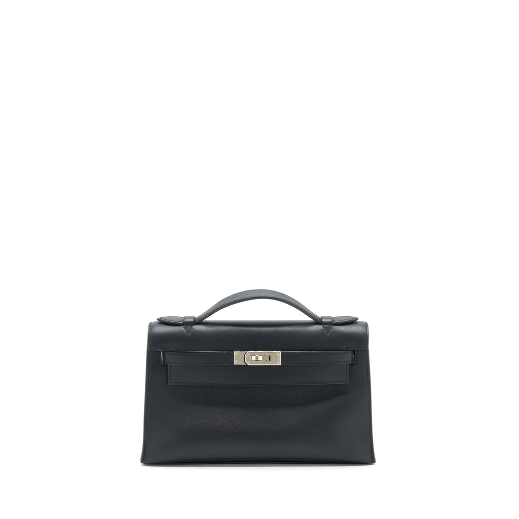 Hermes Kelly Pochette Swift Black SHW