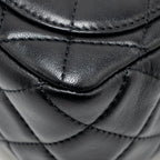 CHANEL PEARL CRUSH MINI SQUARE LAMBSKIN BLACK GHW