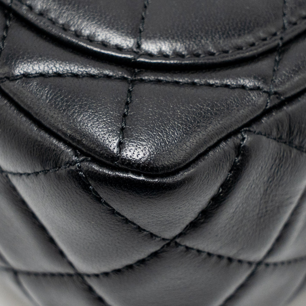 CHANEL PEARL CRUSH MINI SQUARE LAMBSKIN BLACK GHW