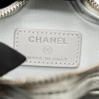 Chanel STAR COIN PURSE CHARM METALLIC LAMBSKIN SILVER SHW (MICROCHIP)