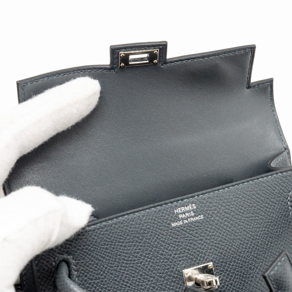 HERMES KELLY DOLE PICTO EPSOM GRIS MISTY/BLACK/VERT FIZZ/ALEZAN SHW