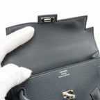 HERMES KELLY DOLE PICTO EPSOM GRIS MISTY/BLACK/VERT FIZZ/ALEZAN SHW
