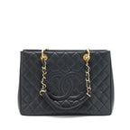 CHANEL GRAND SHOPPING TOTE CAVIAR BLACK GHW
