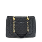 CHANEL GRAND SHOPPING TOTE CAVIAR BLACK GHW
