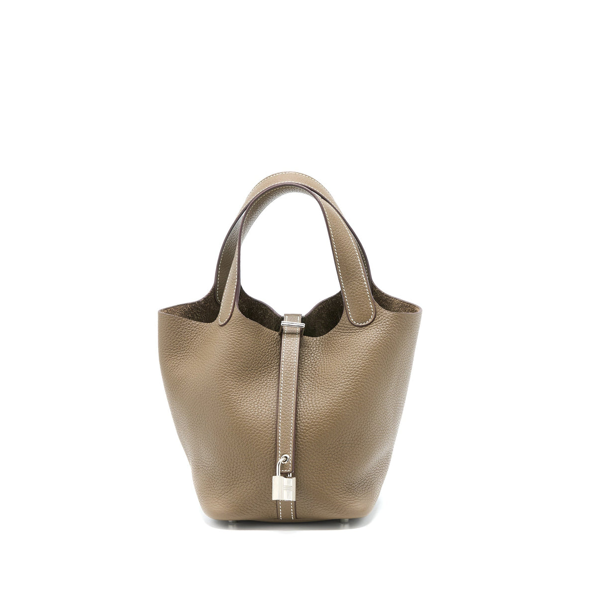 Hermes Picotin 18 Lock Bag Clemence Etoupe SHW