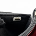 CHANEL 19 WALLET ON CHAIN LAMBSKIN BLACK MULTICOLOUR HARDWARE