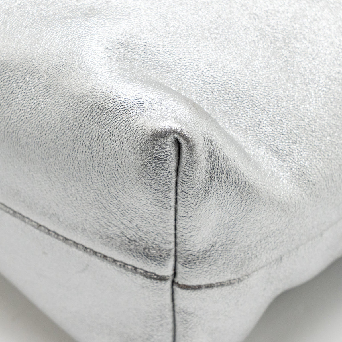 Loewe Medium Flamenco Purse Laminated Lambskin Silver SHW
