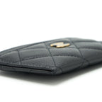 CHANEL CLASSIC CARD HOLDER CAVIAR BLACK GHW