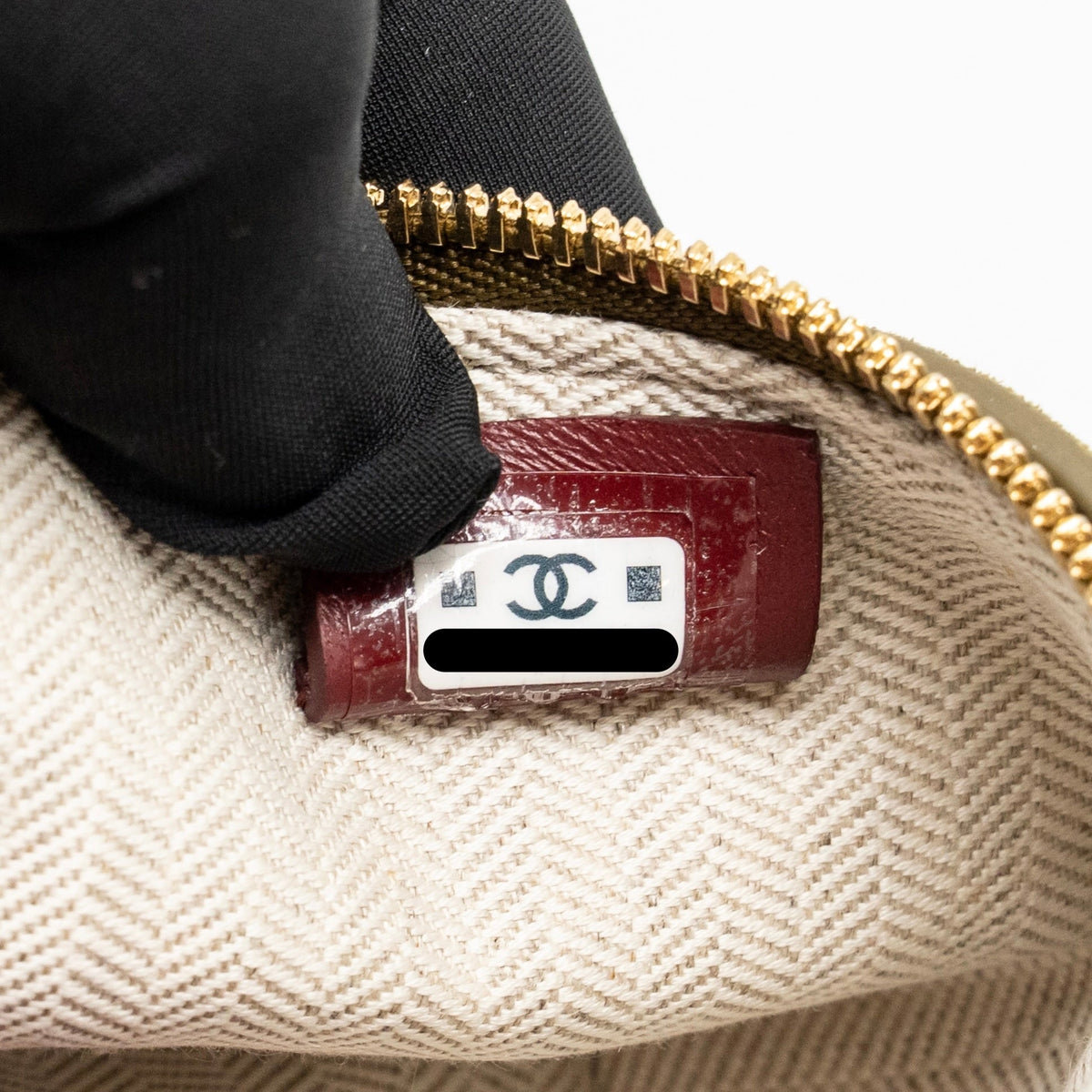 Chanel Vanity with Chain Suede Calfskin Dark Khaki GHW (Microchip)