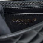 CHANEL CLASSIC MINI SQUARE FLAP BAG LAMBSKIN BLACK LGHW (MICROCHIP)