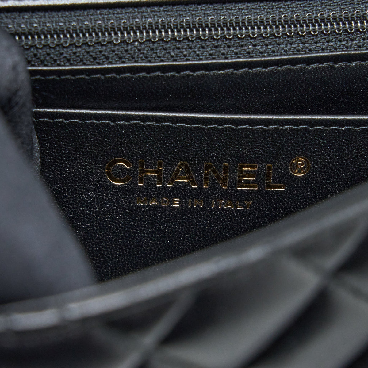 CHANEL CLASSIC MINI SQUARE FLAP BAG LAMBSKIN BLACK LGHW (MICROCHIP)