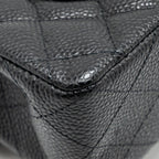 CHANEL SMALL CLASSIC DOUBLE FLAP BAG CAVIAR BLACK GHW (MICROCHIP)