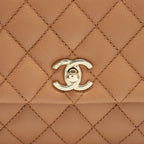 CHANEL 21P SMALL COCO HANDLE CAVIAR NB356 CARAMEL LGHW