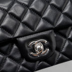 CHANEL MINI RECTANGULAR FLAP BAG LAMBSKIN BLACK SHW (MICROCHIP)