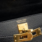 HERMES MINI KELLY II EPSOM BLACK GHW