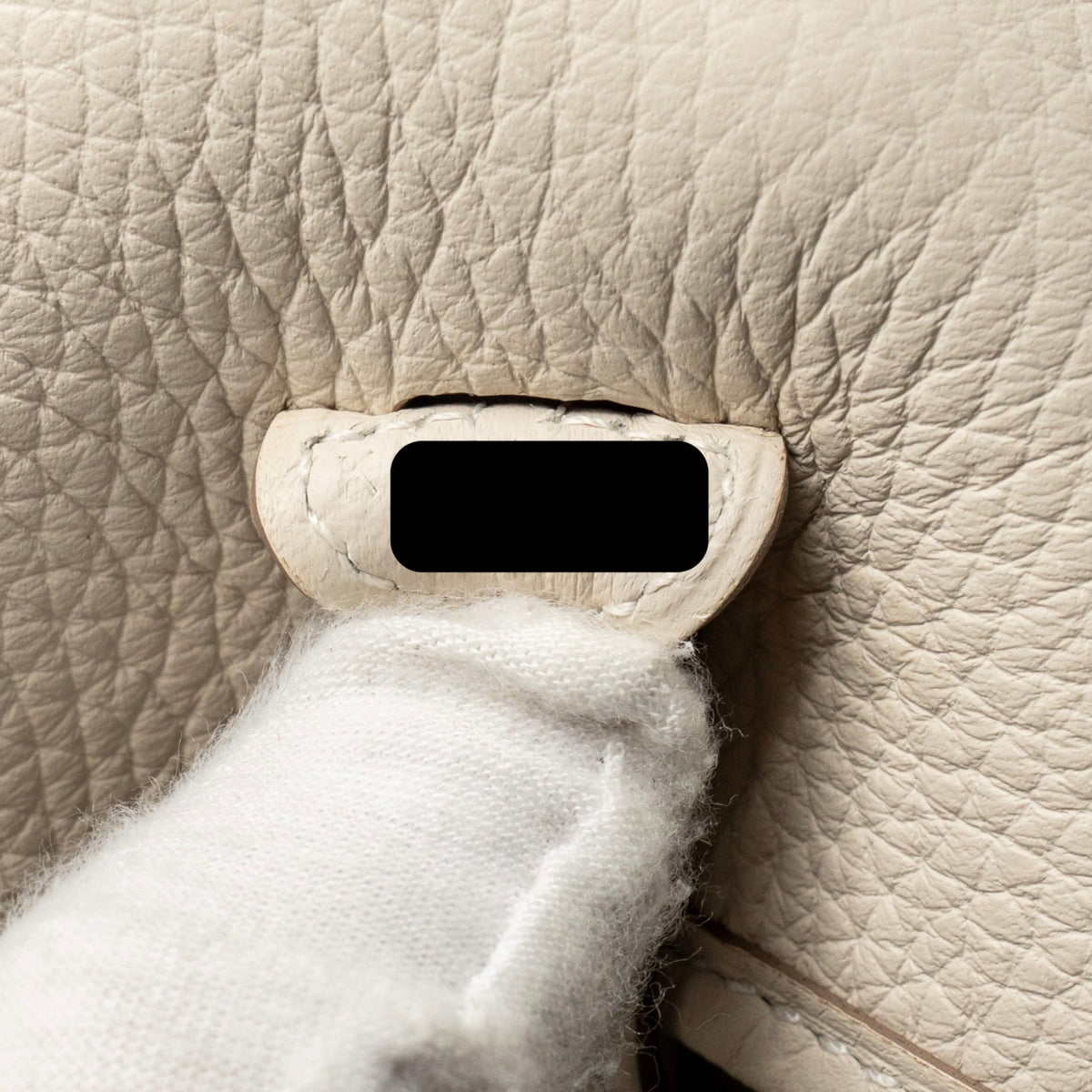 Hermes Mini Evelyne Clemence Craie GHW
