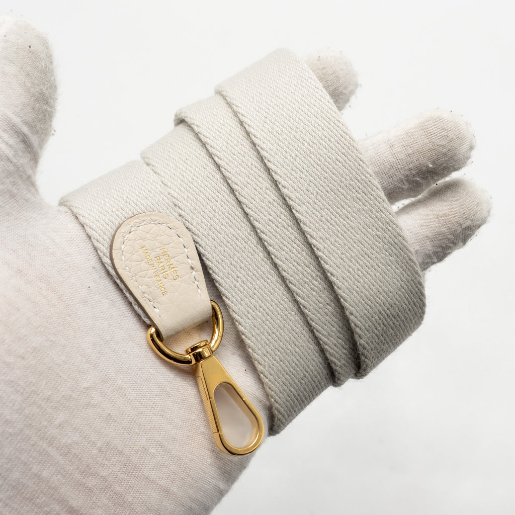 Hermes Mini Evelyne Clemence Craie GHW