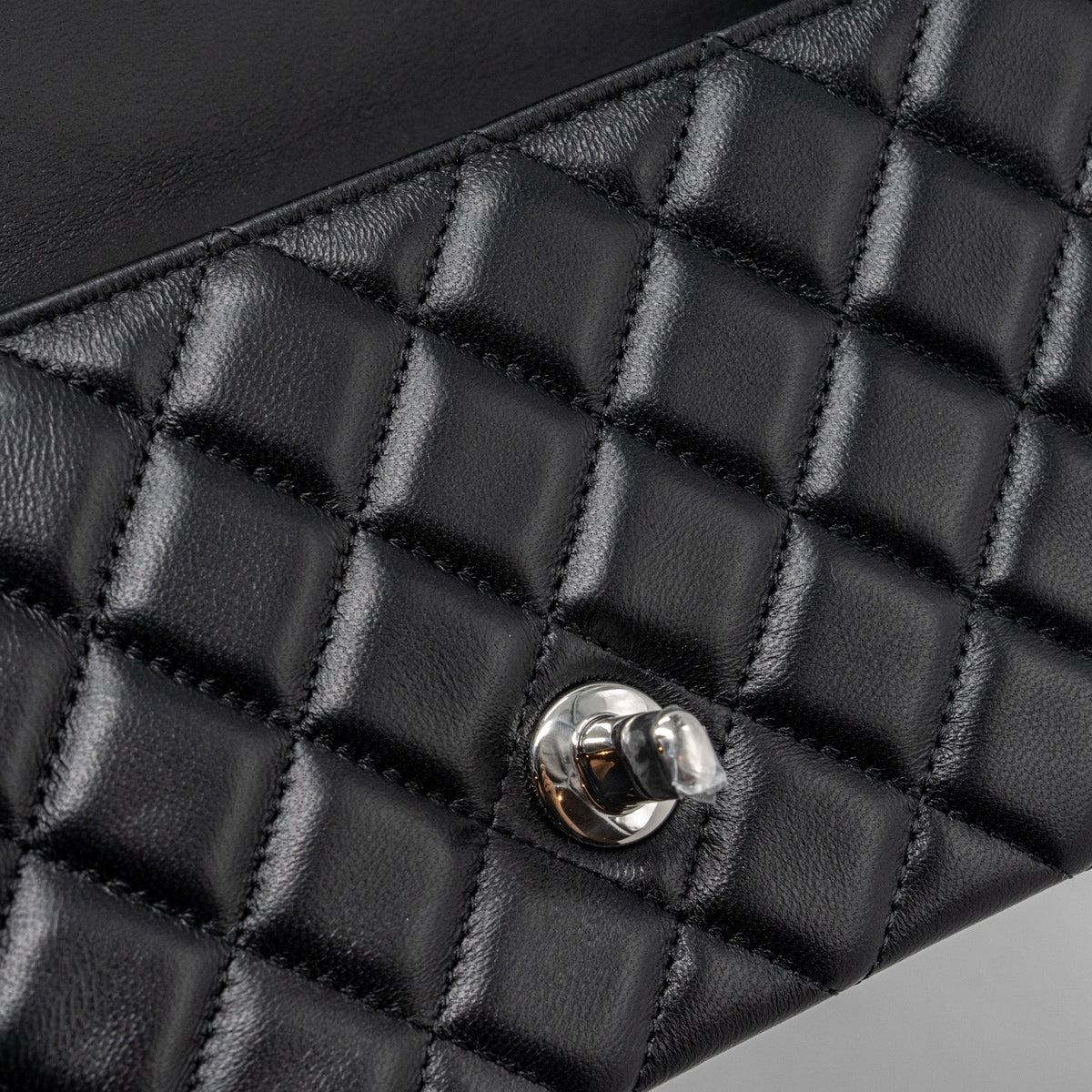 CHANEL MINI RECTANGULAR FLAP BAG LAMBSKIN BLACK SHW (MICROCHIP)