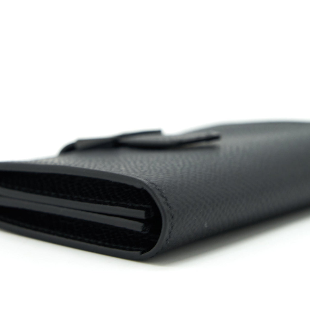 Hermes Bearn Card holder Epsom So black With Black Hardware