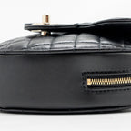 CHANEL 22S HEART BAG LAMBSKIN BLACK LGHW (MICROCHIP)
